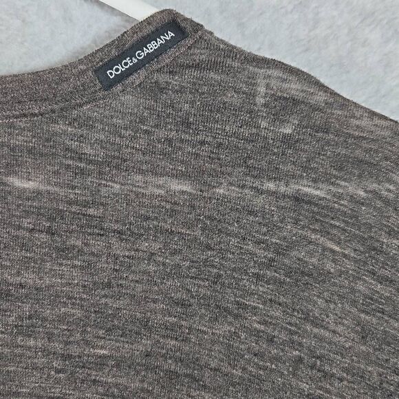 Dolce Gabbana Shirt Pocket Tee Sheer size 48 Medium Long Sleeve - Picture 7 of 15